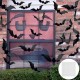5pack Halloween Decorations Tablecloth Runner Black Lace Round Spider Cobweb Table Cover Fireplace Mantel Scarf Spiderweb Fireplace Scarf Spider Lampshade with 36pcs Scary 3D Bat for Halloween Party