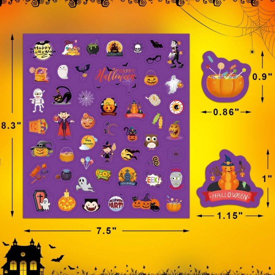 Halloween Stickers for Kids 400 Assortment Stickers for Party Favors Treats Classroom Crafts