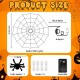 Halloween Spider Web Lights with 70LED Lights, Waterproof Light up Cobweb with Black Spider, Halloween Decorations for House Yard Window Garden Indoor and Outdoor