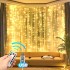 300 LED Curtain Lights, 9.8ft x 9.8ft Fairy Lights with 8 Modes, String Hanging Lights, Remote Control, Perfect for Indoor/Outdoor Christmas, Wedding, Party Wall Decorations