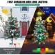 Solar Christmas Tree Decorations Outdoor Lights 2 Pack with 60 LED 44 Xmas Ornaments 6 Lighted Gift Boxes 8 Modes 30Inch Mini Prelit Christmas Tree for Porch Pathway Yard Grave Cemetery Decor