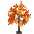 24 Inch Lighted Thanksgiving Fall Maple Tree Decor, 24 LED Battery Operated Decorations Artificial Tree with Timer for Indoor Home Room Holiday Xmas Party