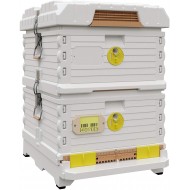 Apimaye Ergo Plus 10 Frame Langstroth Insulated Bee Hive Set with Plastic PRO Frames (White)