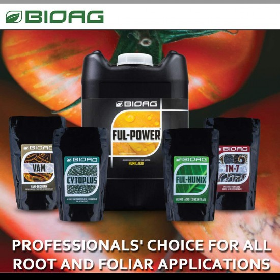 BioAg Ful-Power Liquid Organic Humic Acid Amendment | Increases Yield, Nutrient Uptake, Growth in Hydroponics, Soil, Soilless Media | Plant Food for Lawn, Hemp, Vegetables, Fruits, Flowers (2.5 gal)