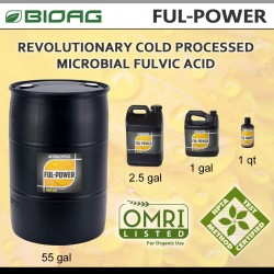 BioAg Ful-Power Liquid Organic Humic Acid Amendment | Increases Yield, Nutrient Uptake, Growth in Hydroponics, Soil, Soilless Media | Plant Food for Lawn, Hemp, Vegetables, Fruits, Flowers (2.5 gal)