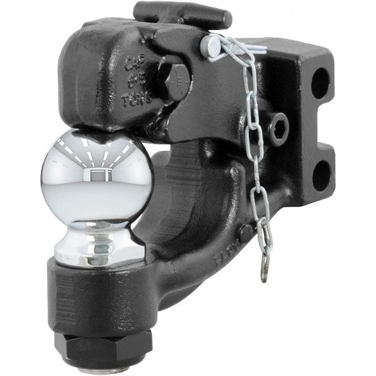 CURT 45922 Channel Mount Pintle Attachment with 2-5/16-Inch Ball, 20,000 lbs, Shank Required