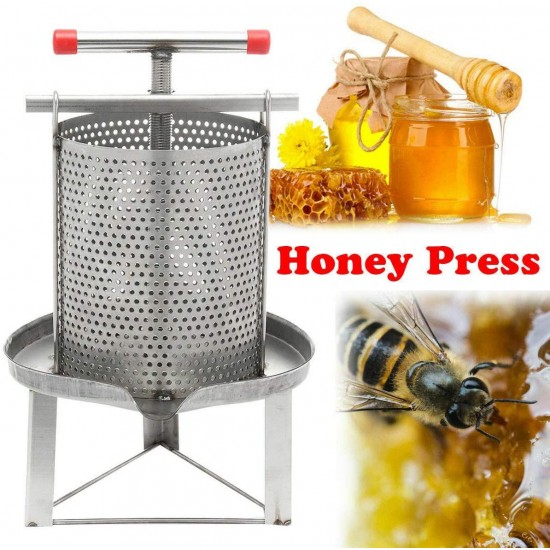 Honey Press Extractor Stainless Steel Household Manual Honey Press Rustproof Beekeeping Machine Handy Beekeeping Tool