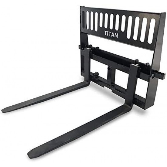 Titan Pallet Fork Attachment for Tractors and Skid Steers, Universal HD 48”