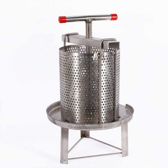 Manual Oil Bee Honey Press Presser Wax Honey Press Extractor 304# Stainless Steel Tool Diameter 24cm