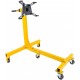 JEGS Folding Engine Stand | Yellow Finish | 1250 LBS Capacity | 360 Degree Adjustable Mounting Head | 5 Ball-Bearing Swivel Caster Wheels | Heavy-Duty Square Steel Frame