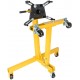 JEGS Folding Engine Stand | Yellow Finish | 1250 LBS Capacity | 360 Degree Adjustable Mounting Head | 5 Ball-Bearing Swivel Caster Wheels | Heavy-Duty Square Steel Frame