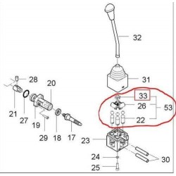 Replace KIOTI 26001-0090 Loader Joystick Valve Selector Assy - DK35 40 45 50 55