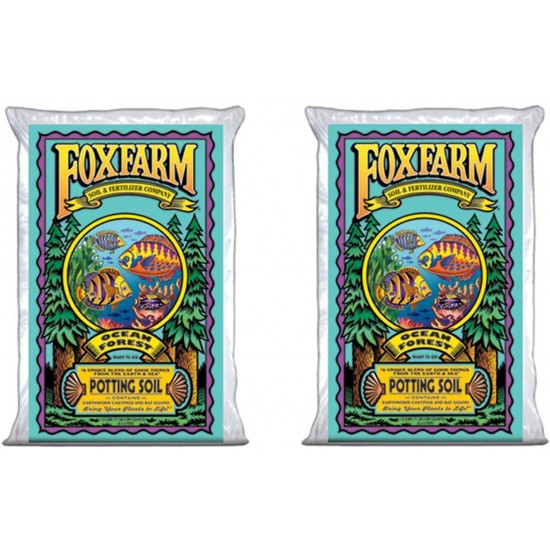 Fox Farm FoxFarmOcean2 Foxfarm FX14000 1.5 Ocean Forest Garden Potting Soil Bags 6.3-6.8 pH | Total 3 Cubic Ft, Brown