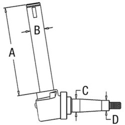 70262782 New Spindle Fits Allis Chalmers D19 185 190 190XT 200