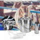 5L Electric Milking Machine Kit, Household Electric Sheep Goat Cow Milking Machine Minitype Portable Stainless Steel Double Head Milker