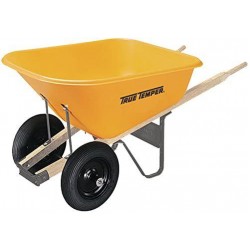 True Temper RP810 Dual Wheel Poly Wheelbarrow, 8 Cubic Foot