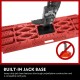 FieryRed Jack with 2pcs Recovery Traction Tracks Built-in Jack Lift Base - 48 Inch Jack with Traction Boards for Sand Mud Snow Track Tire Ladder 4X4