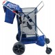 Rio Brands Beach Wonder Wheeler Deluxe Beach Utility Foldable Cart, Blue