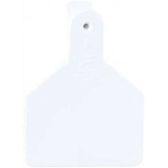 Z Tags 100 Count 1-Piece Blank Tags for Calves, White