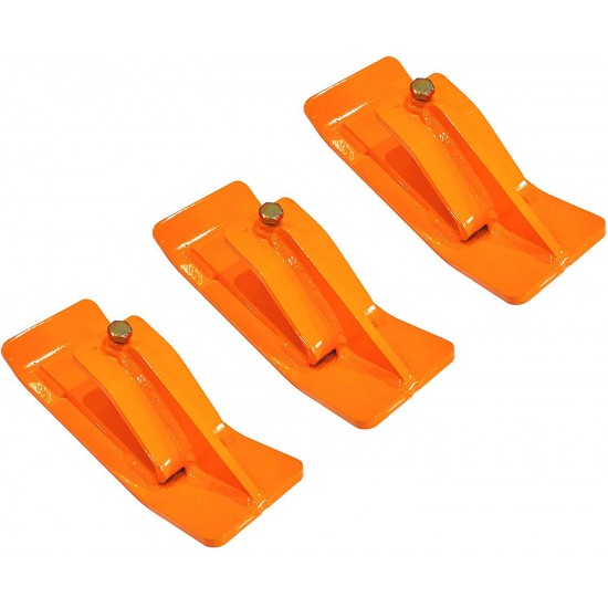 3 Piece Tractor Bucket Ski Edge Turf Tamer Skid Protector by Pocono Metal Craft (Kubota Orange)