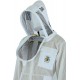 Protective Bee 3 Layer Ultra Ventilated Safety Protective Unisex White Fabric Mesh Beekeeping Jacket Beekeeper Bee Suit Outfit Fency Veil-S