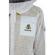 Protective Bee 3 Layer Ultra Ventilated Safety Protective Unisex White Fabric Mesh Beekeeping Jacket Beekeeper Bee Suit Outfit Fency Veil-S