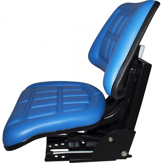 Blue TRAC SEATS Brand TRIBACK Style Universal Tractor Suspension SEAT with TILT FITS Ford/New Holland 3900 3930 3910 5000 5100 5600 5610 5900 5910 (Same Day Shipping - Delivers in 1-4 Business Days