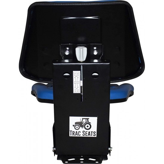 Blue TRAC SEATS Brand TRIBACK Style Universal Tractor Suspension SEAT with TILT FITS Ford/New Holland 3900 3930 3910 5000 5100 5600 5610 5900 5910 (Same Day Shipping - Delivers in 1-4 Business Days