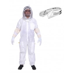 BEEATTIRE Ventilated Bee Suit with Easy Access Veil 3 Layer Mesh Bee Protection New Light Weight Ultra Breeze Max Protection for Professional Beginner Beekeeper Full Beekeeping Costume (3XL)