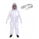 BEEATTIRE Ventilated Bee Suit with Easy Access Veil 3 Layer Mesh Bee Protection New Light Weight Ultra Breeze Max Protection for Professional Beginner Beekeeper Full Beekeeping Costume (3XL)