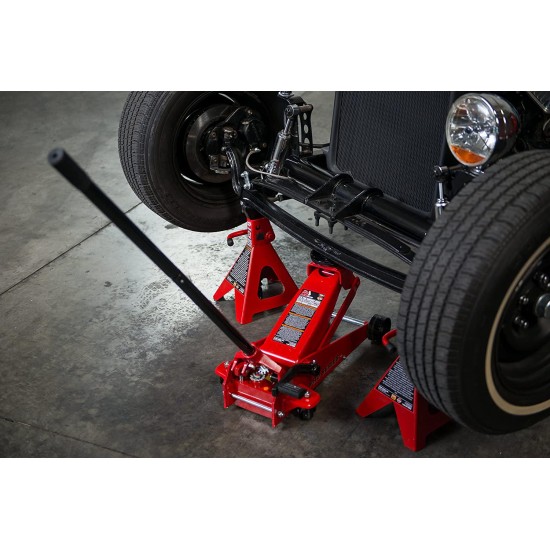 BIG RED T46202 Torin Steel Jack Stands: 6 Ton (12,000 lb) Capacity, Red, 1 Pair