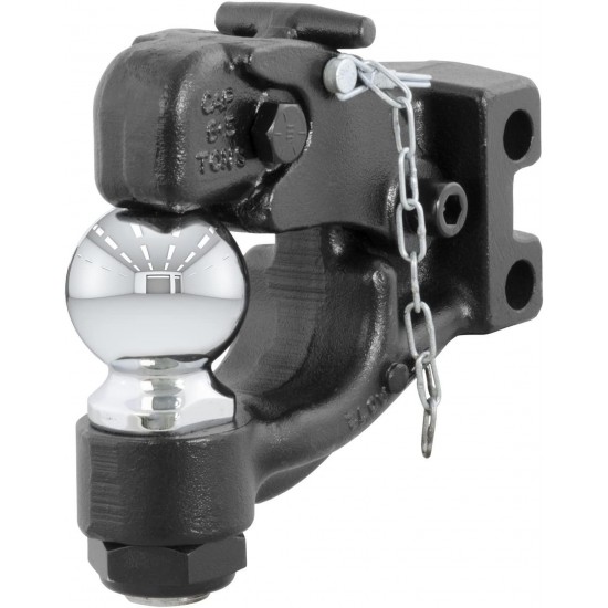 CURT 45920 Channel Mount Pintle Attachment with 2-5/16-Inch Ball, 13,000 lbs, Shank Required