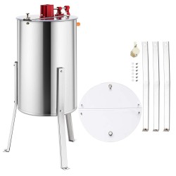 CO-Z Manual Honey Extractor Beekeeping Equipment Hand Crank Drum Honeycomb (2 Frame with Stand)