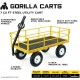 Gorilla Carts Heavy-Duty Steel Utility Cart with Removable Sides and 13