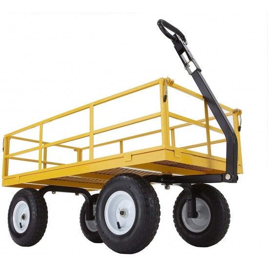 Gorilla Carts Heavy-Duty Steel Utility Cart with Removable Sides and 13