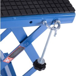 DURHAND 300 lbs Hydraulic Motorcycle Scissor Jack Lift Foot Step Wheels for Small Dirt Bikes