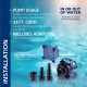 Alpine Corporation Alpine PAL2100 Cyclone Pump-2100 Fountains, Waterfalls, and Water Circulation Pond Pump, 2100 GPH, Black & Blue