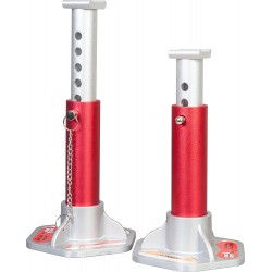 BIG RED T43004 Torin Aluminum Jack Stands with Locking Support Pins: 3 Ton (6,000 lb) Capacity, Red/Silver, 1 Pair