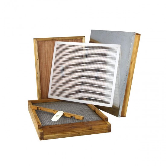 Hoover Hives 10 Frame Langstroth Beehive Parts Kit Dipped in 100% Beeswax Includes Telescoping Top Cover, Oval Bee Escape, Inner Cover, Screened Bottom Board, Entrance Reducer & Queen Excluder