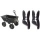 Gorilla Carts Heavy-Duty Poly Yard Dump Cart | 2-in-1 Convertible Handle, 1200 lbs Capacity | GOR6PS Model & Worx WA0235 Aerocart 2-Pack Universal Wheelbarrow Tool Holder