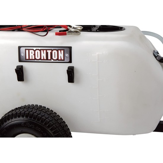 Ironton Tow-Behind Trailer Broadcast and Spot Sprayer - 13-Gallon Capacity, 1 GPM, 12 Volt DC