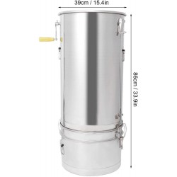 DRU 3 Frame Manual Honey Extractor, Bee Separator Extractor Stainless Steel Honeycomb Spinner Crank Beekeeping Extraction Apiary Centrifuge Equipment