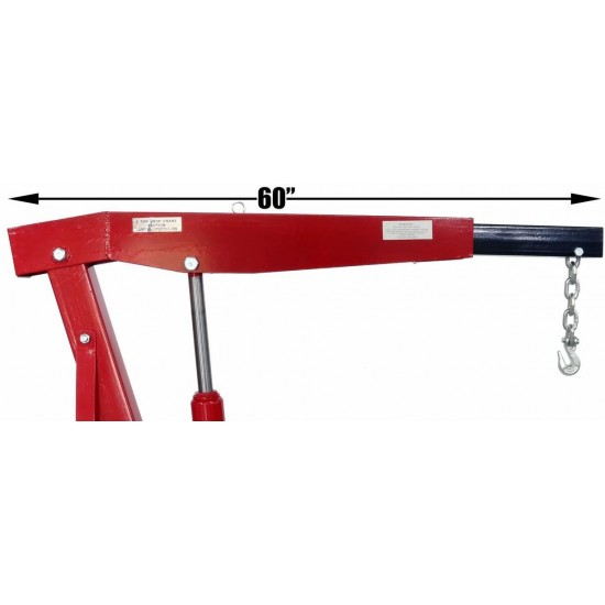 Dragway Tools 3 Ton 6000 LB Heavy Duty Engine Hoist Cherry Picker Shop Crane