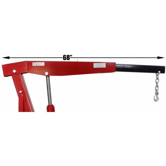 Dragway Tools 3 Ton 6000 LB Heavy Duty Engine Hoist Cherry Picker Shop Crane