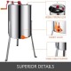 BestEquip Manual Honey Extractor Separator 4 Frame Bee Extractor Stainless Steel Honeycomb Spinner Crank. Beekeeping Extraction Apiary Centrifuge Equipment