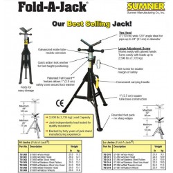 Sumner Manufacturing 781310 ST-981 Lo Fold-A- Jack, Vee Head, 21