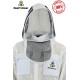 Bee Jackets JFV 3X Layers Safety - Unisex White Fabric Mesh Beekeeping Jacket - Beekeeping Fencing Veil Protective Clothing - Fully Ventilated Bee Keeping Jacket