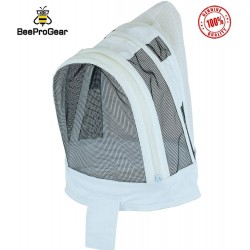 Bee Jackets JFV 3X Layers Safety - Unisex White Fabric Mesh Beekeeping Jacket - Beekeeping Fencing Veil Protective Clothing - Fully Ventilated Bee Keeping Jacket