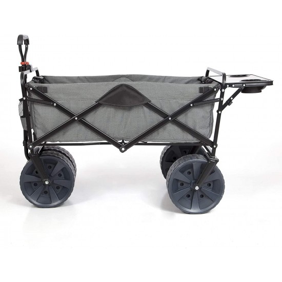 Mac Sports Collapsible Heavy Duty All Terrain Utility Wagon w/Table, Gray