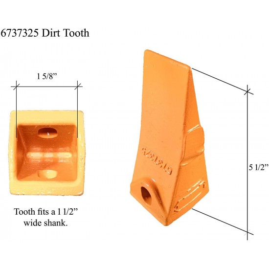 8-6737322, Fits Bobcat Skid Steer Tooth/Shank/Hardware Assembly- 6737322Y